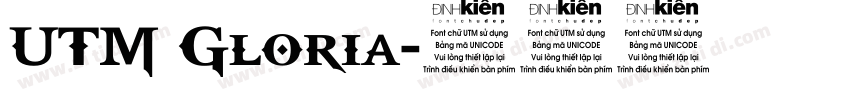 UTM Gloria字体转换